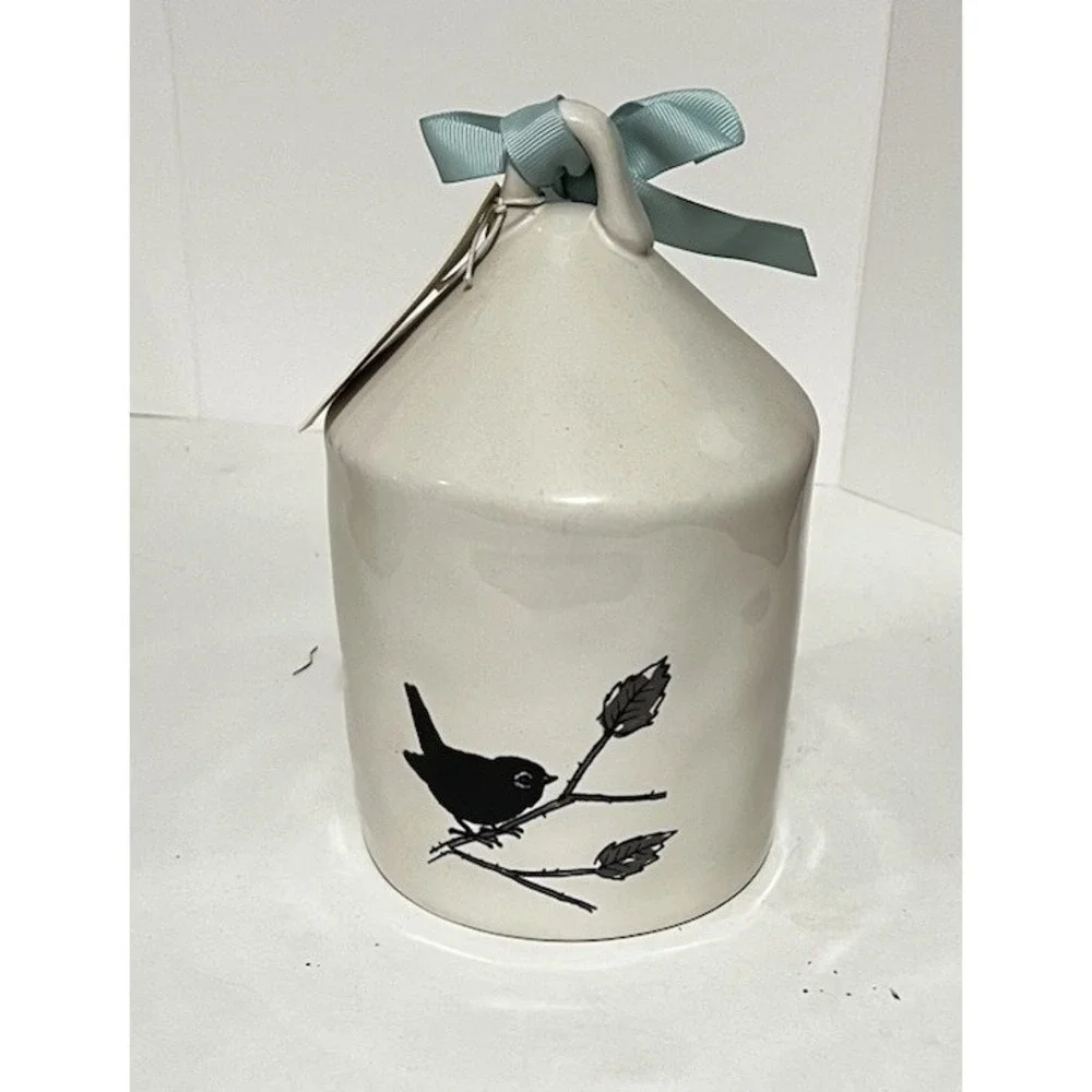 Rae Dunn CHIRP Round BirdHouse Double Sided Birds Branch